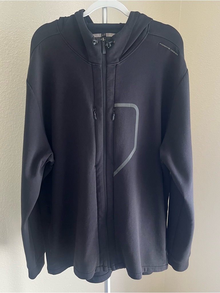 Porsche Design Hooded Full Zip Performance Jacket Black Size 2xl